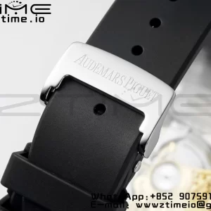 AP Royal Oak 41mm 15400 SS APSF 1:1 Best Edition White Textured Dial on Black Rubber Strap SA3120 Super Clone V3 - Super Clone Watch | 1:1 Best Version