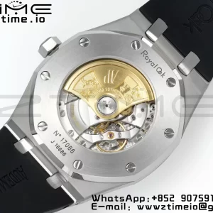 AP Royal Oak 41mm 15400 SS APSF 1:1 Best Edition White Textured Dial on Black Rubber Strap SA3120 Super Clone V3 - Super Clone Watch | 1:1 Best Version