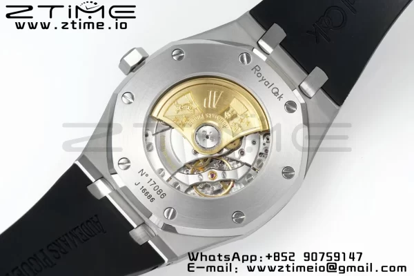 AP Royal Oak 41mm 15400 SS APSF 1:1 Best Edition Cadran gris texturé sur bracelet caoutchouc noir SA3120 Super Clone V3 - Super Clone Watch | 1:1 Best Version