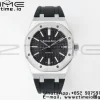 AP Royal Oak 41mm 15400 SS APSF 1:1 Best Edition Sort tekstureret urskive på sort gummirem SA3120 Super Clone V3 - Super Clone Watch | 1:1 Best Version