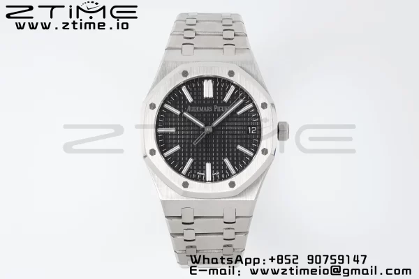 AP Royal Oak 41mm 15510 "50th Anniversary" SS APSF 1:1 Best Edition Black Dial on SS Bracelet SA4302 Super Clone V2 - Super Clone Watch | 1:1 Best Version