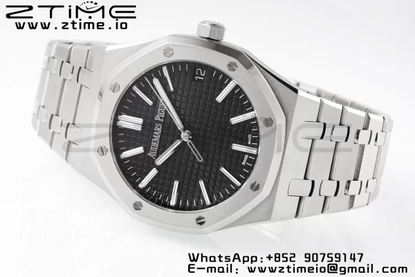 AP Royal Oak 41mm 15510 "50th Anniversary" SS APSF 1:1 Best Edition Black Dial on SS Bracelet SA4302 Super Clone V2 - Super Clone Watch | 1:1 Best Version
