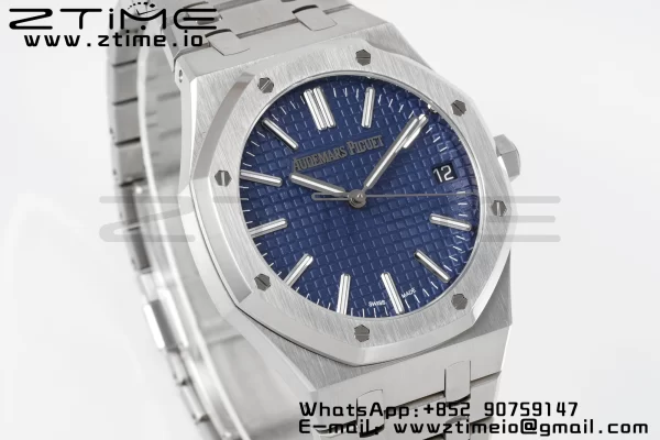 AP Royal Oak 41mm 15510 "50th Anniversary" SS APSF 1:1 Best Edition Blue Dial on SS Bracelet SA4302 Super Clone V2 - Super Clone Watch | 1:1 Best Version