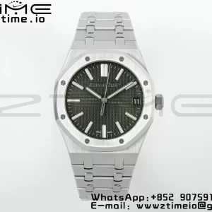 AP Royal Oak 41mm 15510 "50th Anniversary" SS APSF 1:1 Best Edition Green Dial on SS Bracelet SA4302 Super Clone V2 - Super Clone Watch | 1:1 Best Version