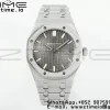 AP Royal Oak 41mm 15500 Frosted SS APSF 1:1 Best Edition Harmaa kuvioitu Dial SS rannekorun SA4302 Super Clone V3 - Super Clone Watch | 1:1 Paras versio