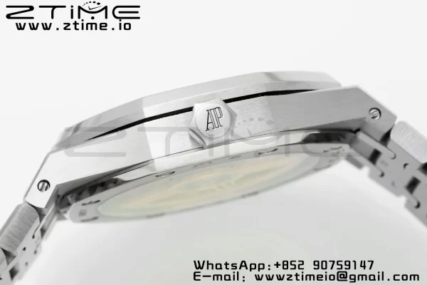 AP Royal Oak 41mm 15500 Frosted SS APSF 1:1 Best Edition Harmaa kuvioitu Dial SS rannekorun SA4302 Super Clone V3 - Super Clone Watch | 1:1 Paras versio