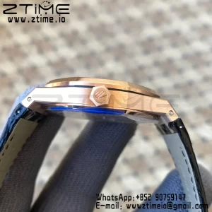 AP Royal Oak 41mm 15500 RG APSF 1:1 Best Edition Black Textured Dial on Black Leather Strap SA4302 Super Clone V3 - Super Clone Watch | 1:1 Best Version