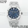 AP Royal Oak 41mm 15400 SS ZF 1:1 Best Edition Blue Textured Dial on SS Bracelet SA3120 V2 Super Clone - Super Clone Watch | 1:1 Best Version