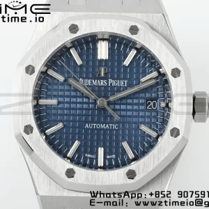 AP Royal Oak 41mm 15400 SS ZF 1:1 Best Edition Blue Textured Dial on SS Bracelet SA3120 V2 Super Clone - Super Clone Watch | 1:1 Best Version