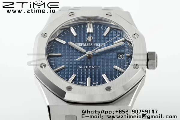 AP Royal Oak 41mm 15400 SS ZF 1:1 Best Edition Blue Textured Dial on SS Bracelet SA3120 V2 Super Clone - Super Clone Watch | 1:1 Best Version