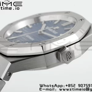 AP Royal Oak 41mm 15400 SS ZF 1:1 Best Edition Blue Textured Dial on SS Bracelet SA3120 V2 Super Clone - Super Clone Watch | 1:1 Best Version