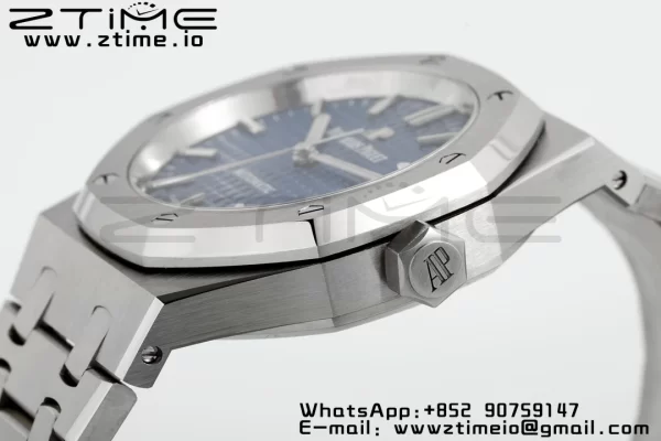 AP Royal Oak 41mm 15400 SS ZF 1:1 Best Edition Blue Textured Dial on SS Bracelet SA3120 V2 Super Clone - Super Clone Watch | 1:1 Best Version