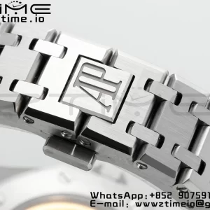 AP Royal Oak 41mm 15400 SS ZF 1:1 Best Edition Quadrante bianco testurizzato su bracciale SS V2 SA3120 Super Clone - Orologio Super Clone | 1:1 Best Version