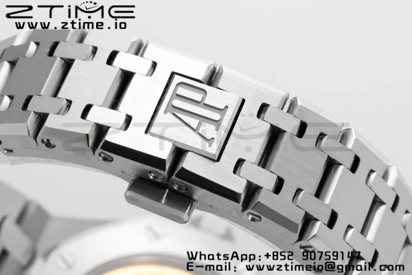 AP Royal Oak 41mm 15400 SS ZF 1:1 Best Edition Quadrante bianco testurizzato su bracciale SS V2 SA3120 Super Clone - Orologio Super Clone | 1:1 Best Version