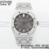 AP Royal Oak 41mm 15400 SS ZF 1:1 Best Edition Cadran gris texturé sur bracelet SS V2 SA3120 Super Clone - Super Clone Watch | 1:1 Best Version