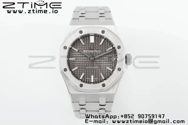 AP Royal Oak 41mm 15400 SS ZF 1:1 Best Edition Quadrante grigio testurizzato su bracciale SS V2 SA3120 Super Clone - Orologio Super Clone | 1:1 Best Version