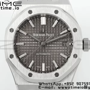 AP Royal Oak 41mm 15400 SS ZF 1:1 Best Edition Quadrante grigio testurizzato su bracciale SS V2 SA3120 Super Clone - Orologio Super Clone | 1:1 Best Version