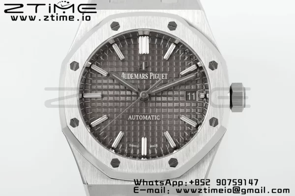 AP Royal Oak 41mm 15400 SS ZF 1:1 Best Edition Quadrante grigio testurizzato su bracciale SS V2 SA3120 Super Clone - Orologio Super Clone | 1:1 Best Version
