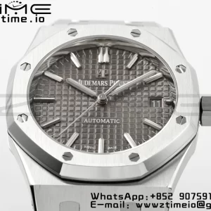 AP Royal Oak 41mm 15400 SS ZF 1:1 Best Edition Quadrante grigio testurizzato su bracciale SS V2 SA3120 Super Clone - Orologio Super Clone | 1:1 Best Version