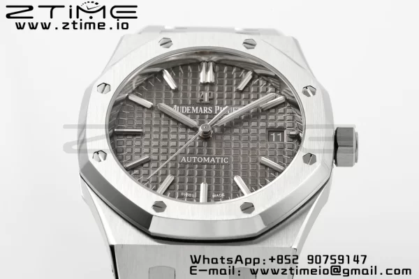 AP Royal Oak 41mm 15400 SS ZF 1:1 Best Edition Quadrante grigio testurizzato su bracciale SS V2 SA3120 Super Clone - Orologio Super Clone | 1:1 Best Version