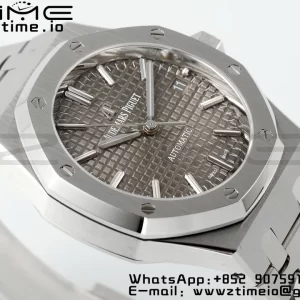 AP Royal Oak 41mm 15400 SS ZF 1:1 Best Edition Quadrante grigio testurizzato su bracciale SS V2 SA3120 Super Clone - Orologio Super Clone | 1:1 Best Version