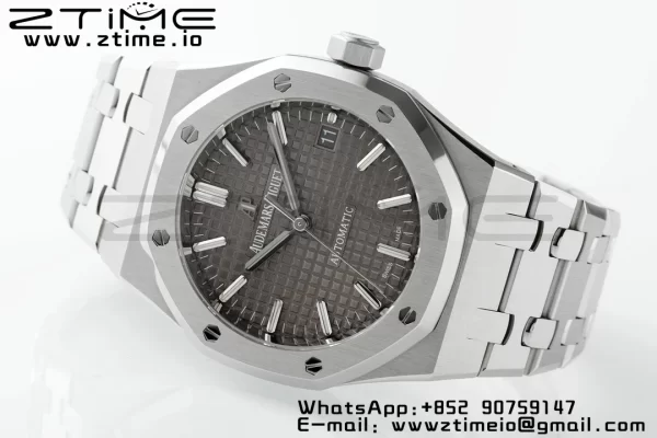 AP Royal Oak 41mm 15400 SS ZF 1:1 Best Edition Quadrante grigio testurizzato su bracciale SS V2 SA3120 Super Clone - Orologio Super Clone | 1:1 Best Version