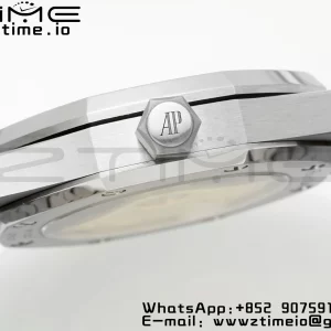 AP Royal Oak 37mm 15450 SS APSF 1:1 Best Edition White Textured Dial on SS Bracelet SA3120 Super Clone V2 - Super Clone Watch | 1:1 Best Version