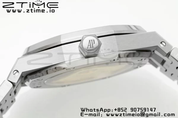 AP Royal Oak 37mm 15450 SS APSF 1:1 Best Edition White Textured Dial on SS Bracelet SA3120 Super Clone V2 - Super Clone Watch | 1:1 Best Version