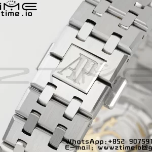 AP Royal Oak 37mm 15450 SS APSF 1:1 Best Edition White Textured Dial on SS Bracelet SA3120 Super Clone V2 - Super Clone Watch | 1:1 Best Version