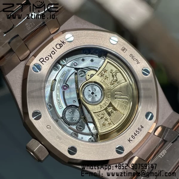 AP Royal Oak 37mm 15454 Frosted RG APSF 1:1 Best Edition RG Textured Dial on Frosted RG Bracelet SA3120 Super Clone V2 - Super Clone Watch | 1:1 Best Version