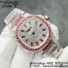 PATEK PHILIPPE Nautilus 7118 Donna Rosso/Bianco Diamanti GRF 1:1 Migliore Edizione Quadrante Pieno di Diamanti su Bracciale Pieno di Diamanti 324CS - Orologio Super Clone | 1:1 Migliore Versione