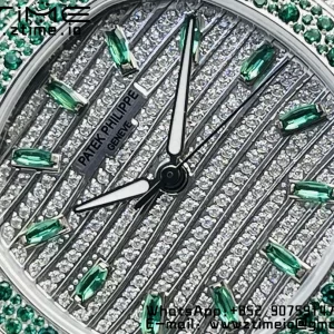 PATEK PHILIPPE Nautilus 7118 Ladies Green/White Diamonds GRF 1:1 Best Edition Full Diamonds Dial on Full Diamonds Bracelet 324CS - Super Clone Watch | 1:1 Best Version