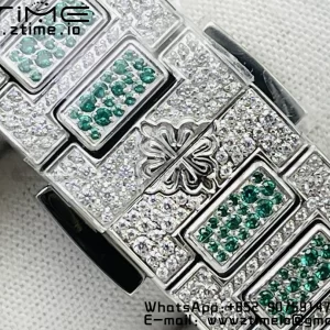 PATEK PHILIPPE Nautilus 7118 Ladies Green/White Diamonds GRF 1:1 Best Edition Full Diamonds Dial on Full Diamonds Bracelet 324CS - Super Clone Watch | 1:1 Best Version