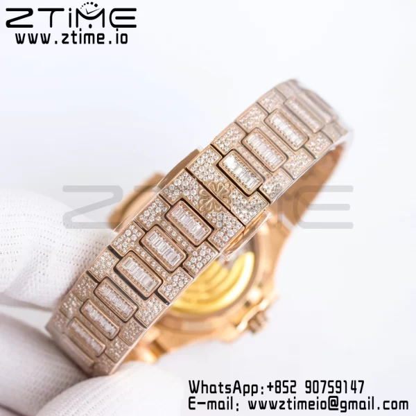 PATEK PHILIPPE Nautilus 7118 Ladies RG Diamonds GRF 1:1 Best Edition Full Diamonds Dial on Full Diamonds  Bracelet 324CS - Super Clone Watch | 1:1 Best Version