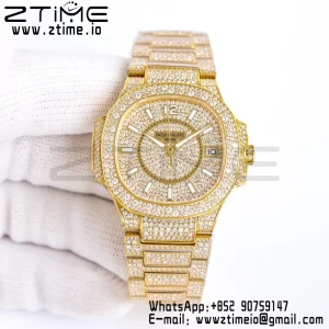 PATEK PHILIPPE Nautilus 7118 Ladies YG Diamonds GRF 1:1 Best Edition Full Diamonds Dial on Full Diamonds  Bracelet 324CS - Super Clone Watch | 1:1 Best Version