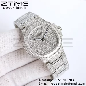 PATEK PHILIPPE Nautilus 7118 Hyvät Valkoiset timantit GRF 1:1 Best Edition Full Diamonds Dial Full Diamonds rannekorun 324CS - Super Clone Watch | 1:1 Paras versio