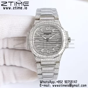 PATEK PHILIPPE Nautilus 7118 Hyvät Valkoiset timantit GRF 1:1 Best Edition Full Diamonds Dial Full Diamonds rannekorun 324CS - Super Clone Watch | 1:1 Paras versio