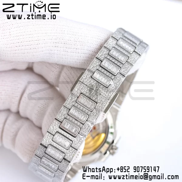 PATEK PHILIPPE Nautilus 7118 Hyvät Valkoiset timantit GRF 1:1 Best Edition Full Diamonds Dial Full Diamonds rannekorun 324CS - Super Clone Watch | 1:1 Paras versio