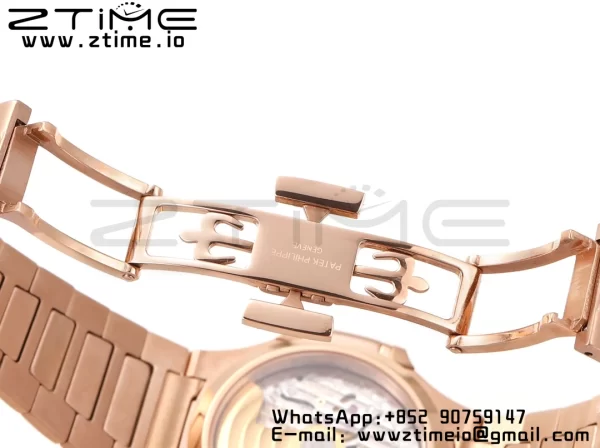 PATEK PHILIPPE Nautilus 7118 Ladies RG Orange Diamonds GRF 1:1 Best Edition RG Dial on RG Bracelet 324CS - Super Clone Watch | 1:1 Best Version