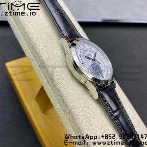PATEK PHILIPPE Annual Calendar Complications 5396 SS GRF Best Edition White Dial Blue Markers on Leather Strap A324 - Super Clone Watch | 1:1 Best Version