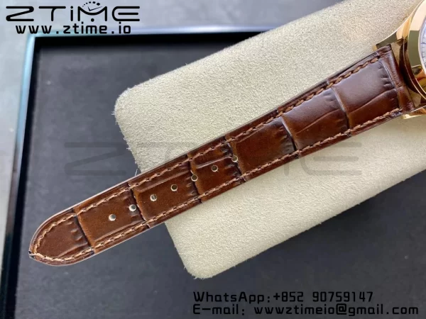 PATEK PHILIPPE Annual Calendar Complications 5396 RG GRF Best Edition White Dial Blue Markers on Leather strap A324 - Super Clone Watch | 1:1 Best Version