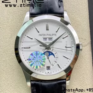 PATEK PHILIPPE Annual Calendar Complications 5396 SS GRF Best Edition White Dial on Leather Strap A324 - Super Clone Watch | 1:1 Best Version