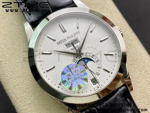 PATEK PHILIPPE Annual Calendar Complications 5396 SS GRF Best Edition White Dial on Leather Strap A324 - Super Clone Watch | 1:1 Best Version