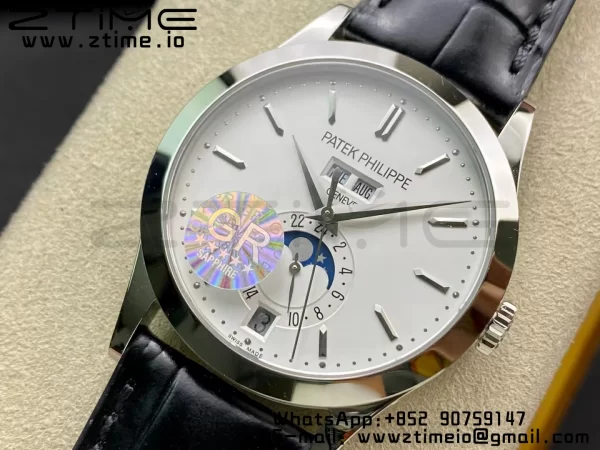 PATEK PHILIPPE Annual Calendar Complications 5396 SS GRF Best Edition White Dial on Leather Strap A324 - Super Clone Watch | 1:1 Best Version
