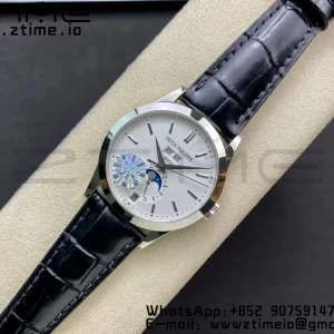 PATEK PHILIPPE Annual Calendar Complications 5396 SS GRF Best Edition White Dial on Leather Strap A324 - Super Clone Watch | 1:1 Best Version