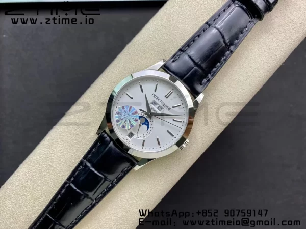 PATEK PHILIPPE Annual Calendar Complications 5396 SS GRF Best Edition White Dial on Leather Strap A324 - Super Clone Watch | 1:1 Best Version