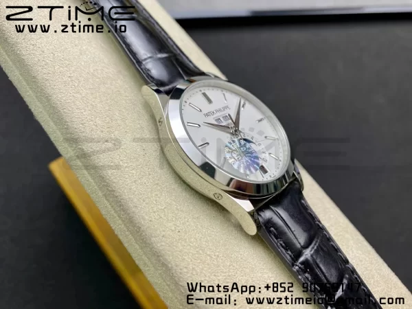 PATEK PHILIPPE Annual Calendar Complications 5396 SS GRF Best Edition White Dial on Leather Strap A324 - Super Clone Watch | 1:1 Best Version