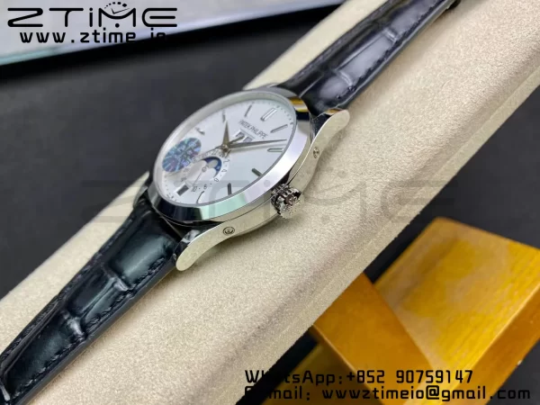 PATEK PHILIPPE Annual Calendar Complications 5396 SS GRF Best Edition White Dial on Leather Strap A324 - Super Clone Watch | 1:1 Best Version