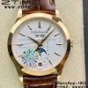 PATEK PHILIPPE Calendario Annuale Complicazioni 5396 RG GRF Best Edition Quadrante Bianco su Cinturino in Pelle A324 - Orologio Super Clone | 1:1 Best Version