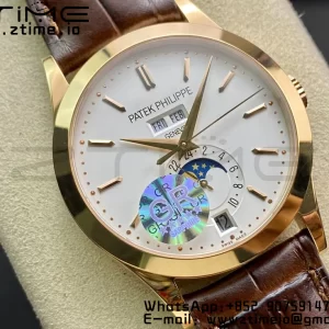 PATEK PHILIPPE Annual Calendar Complications 5396 RG GRF Best Edition White Dial on Leather strap A324 - Super Clone Watch | 1:1 Best Version